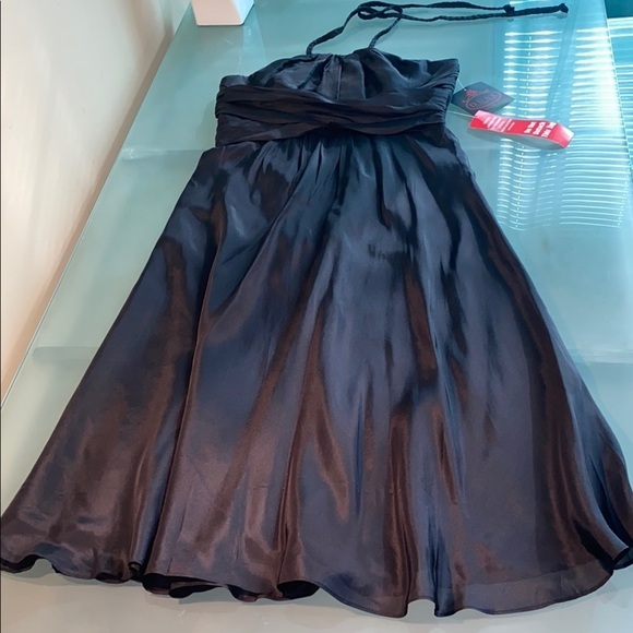 100% SILK Slip Dress New Sheila Yen Slip Dress with Halter Neckline Sz 4 - Picture 2 of 14